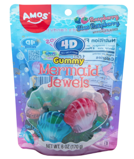 Amos 4D Gummy Mermaid Jewels 6oz