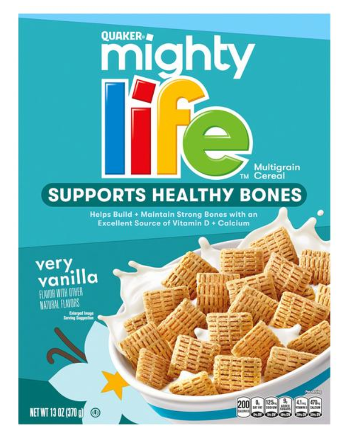 Quaker Mighty Life Very Vanilla Cereal 13oz (BEST BY: MAY 2025)
