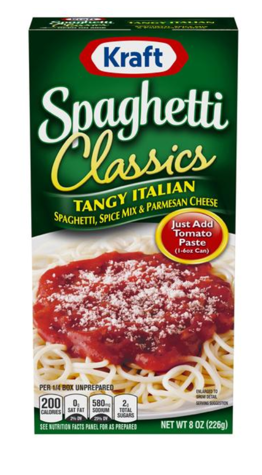 Kraft Spaghetti Classics Tangy Italian Spaghetti Spice Mix 8oz (BEST BY: OCT 25)