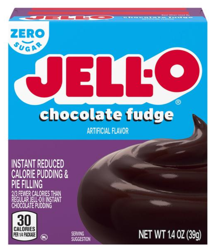 Jell-O Instant Zero Sugar Chocolate Fudge Pudding Mix 1.4oz