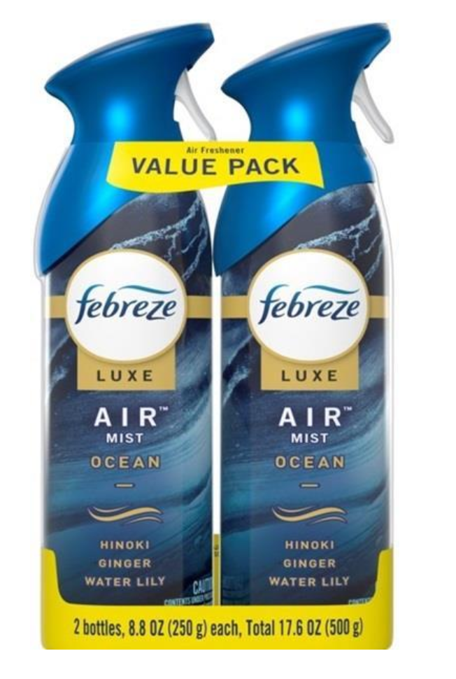 Febreze Luxe Air Mist Ocean Spray 2pk
