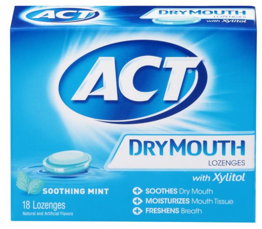 ACT Dry Soothing Mint Mouth Lozenges With Xylitol 18pk