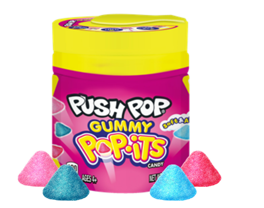 Bazooka Push Pop Gummy Pop-Its Candy 2oz