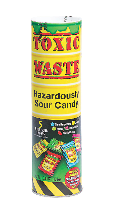 Toxic Waste Sour Candy Canister 3.6oz