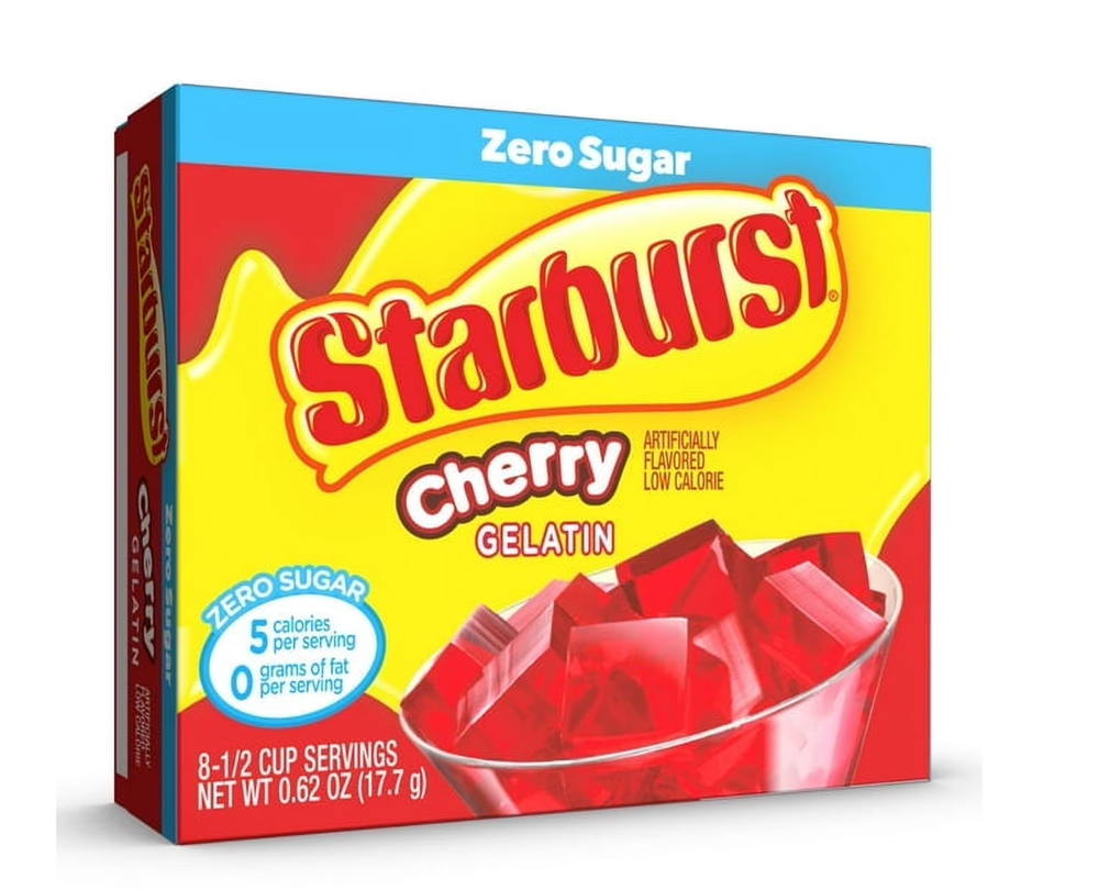Starburst Sugar Free Gelatin Mix Cherry 0.6oz