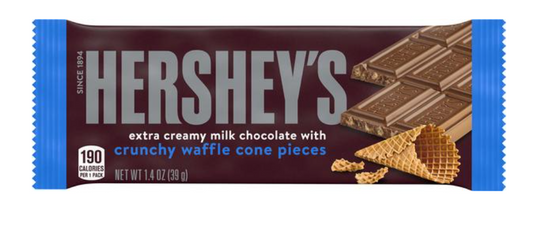 Hershey Extra Creamy Milk Chocolate With Crunchy Waffle Cone Pieces 1.4oz
