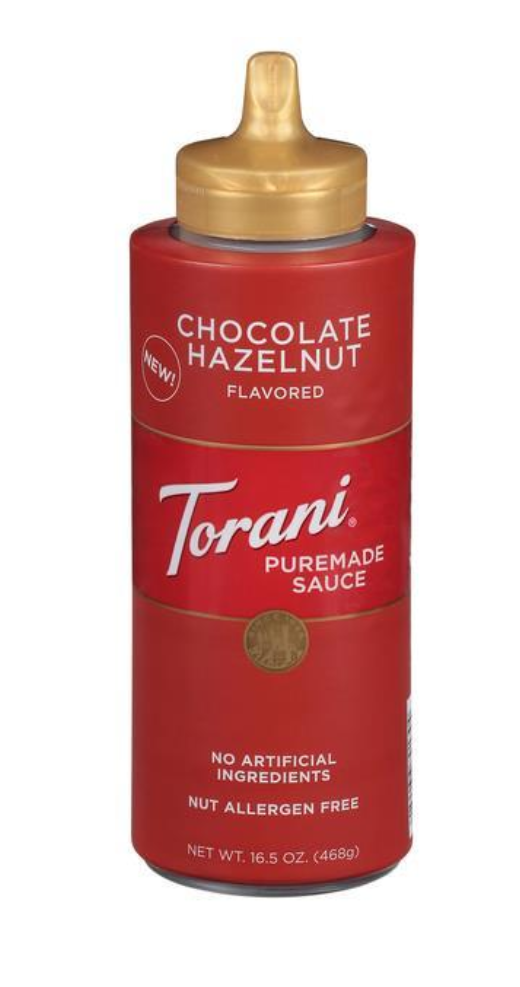 Torani Puremade Chocolate Hazelnut Sauce 16.5oz (BEST BY: 14 NOV 2025)