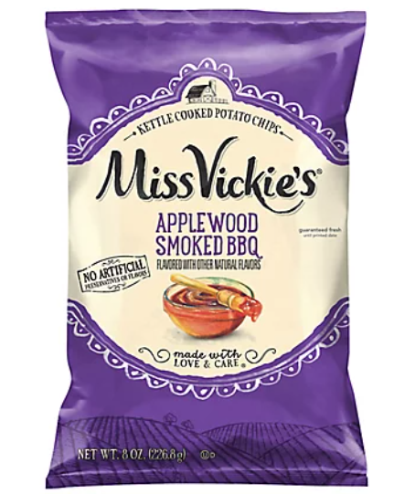 Miss Vickie's Applewood Smoked BBQ Flavour Kettle Cooked Potato Chips 8oz (BEST BY: DEC 2025)