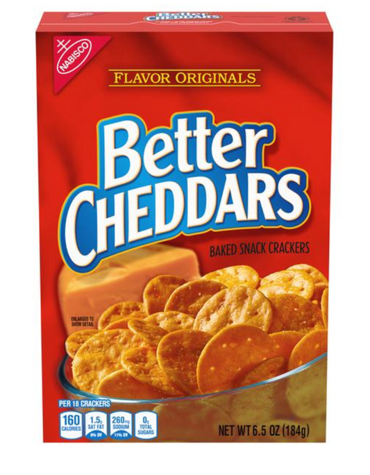 Nabisco Better Cheddars Baked Snack Crackers 6.5oz