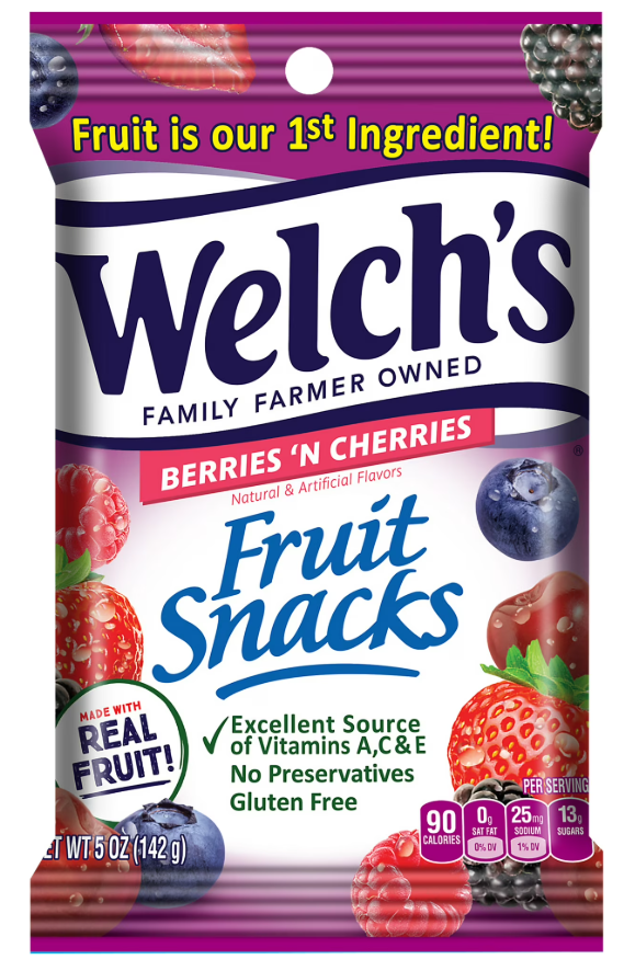 Welch's Berries 'N Cherries Fruit Snacks 5oz