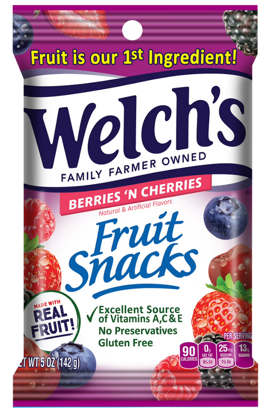 Welch's Berries 'N Cherries Fruit Snacks 5oz