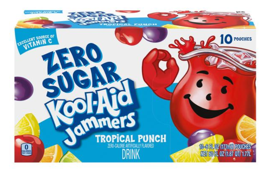Kool Aid Zero Sugar Jammers Tropical Punch 6oz 10ct