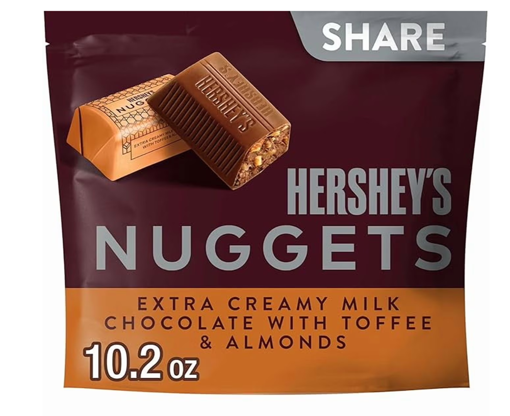Hershey's Nuggets Milk Chocolate  Toffee and Almonds Candy 10oz