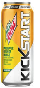 Mountain Dew Kick Starter Pineapple Orange Mango Drink 16oz