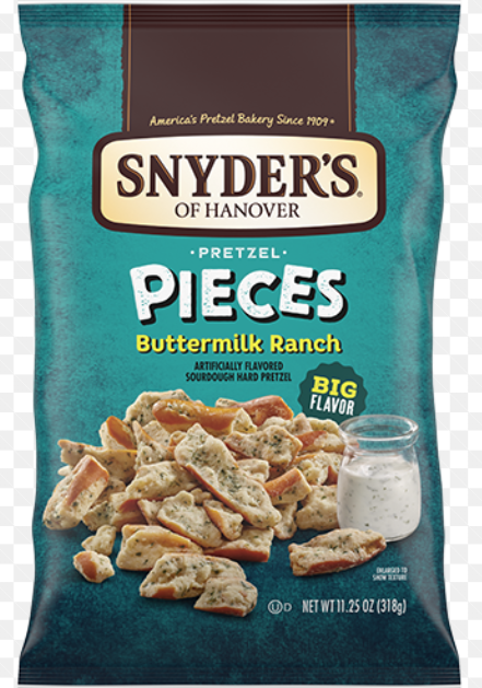Snyder's Pretzel Pieces Buttermilk Ranch 11.25oz (BEST BUY: 28th March 2026)