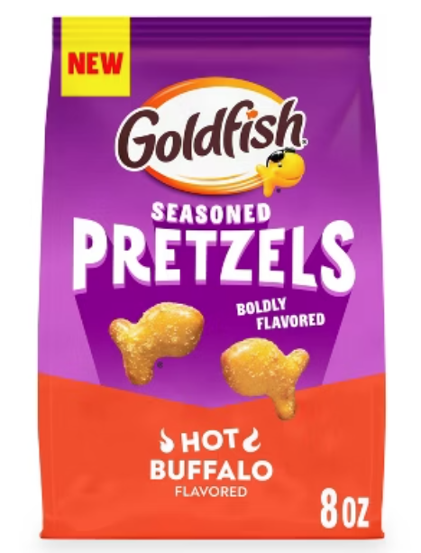 Goldfish Seasoned Pretzels Hot Buffalo Flavored 8oz (BEST BUY: AUG2026)