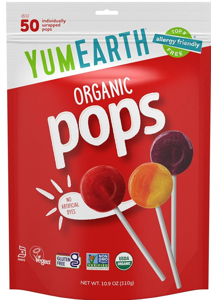 YumEarth Organic Lollipops Assorted Fruit  4.3oz