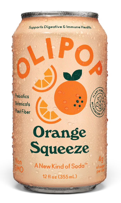 Olipop Prebiotic Soda Orange Squeeze Can 12oz