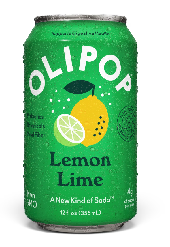 Olipop Prebiotic Soda Lemon Lime Can 12oz