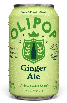 Olipop Prebiotic Soda Ginger Ale Can 12oz