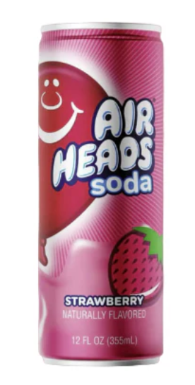 Airheads Sour Strawberry Soda Can 12oz