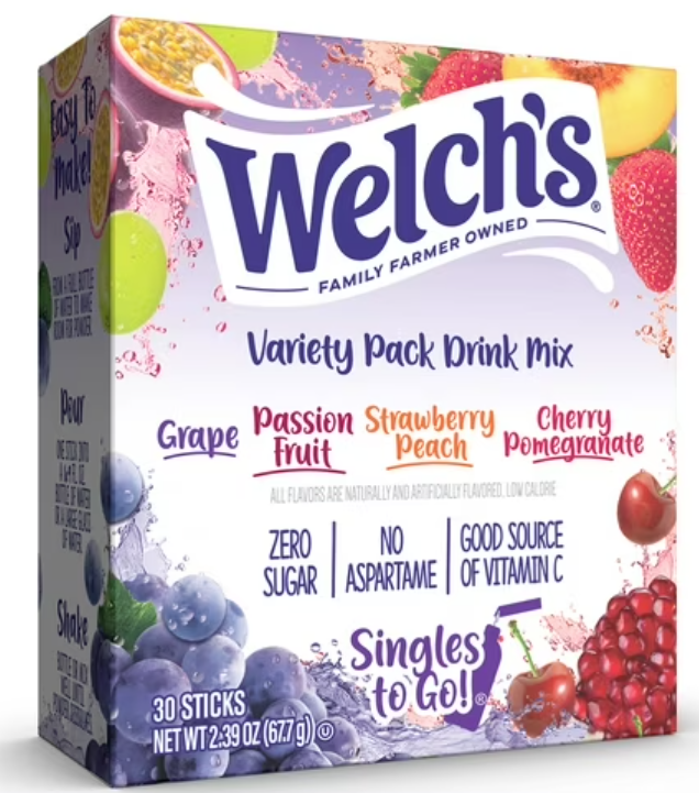 Welch's Variety Drink Mix Pack 30ct