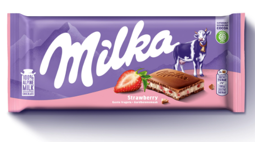MILKA STRAWBERRY YOGHURT 100G