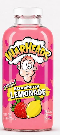 Warheads Sour Strawberry Lemonade Drink 16oz