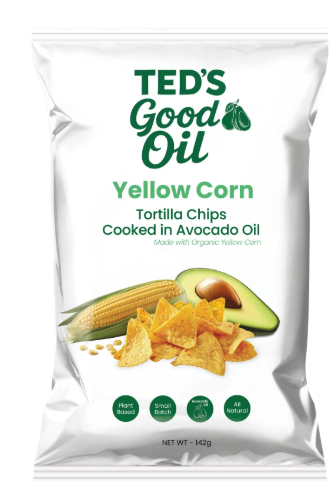 Ted's Good Oil Yellow Corn Chips 142g
