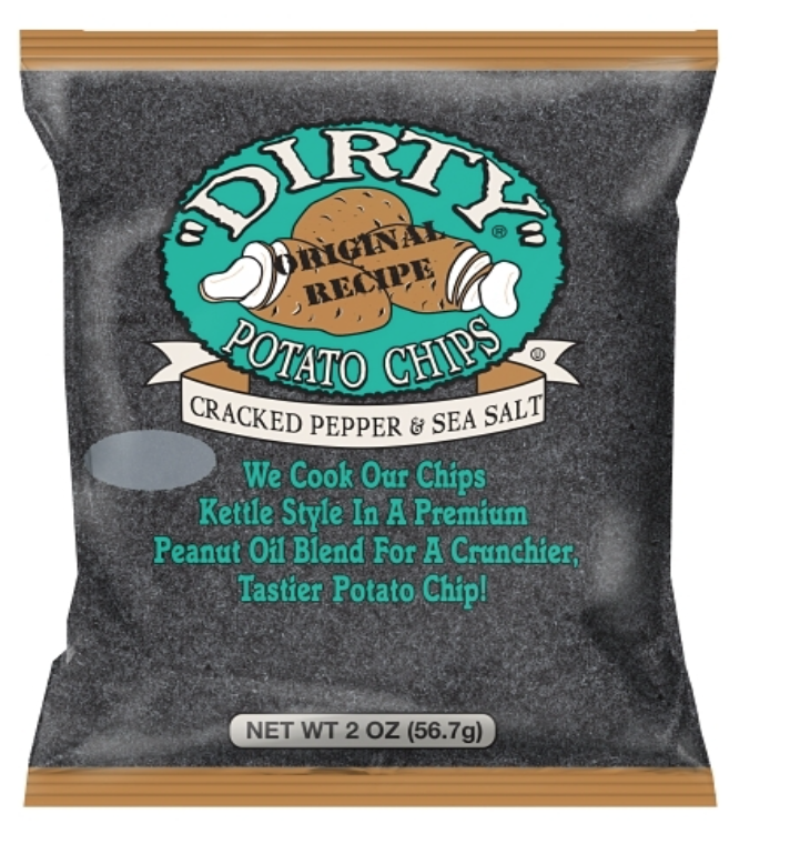 Dirty Cracked Pepper Potato Chips 2oz