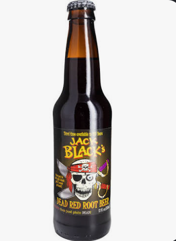Jack Black's Root Beer Dead Red Soda 12oz Glass Bottle
