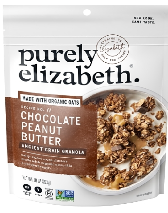 Purely Elizabeth Chocolate Sea Salt Peanut Butter Ancient Grain Granola 10oz