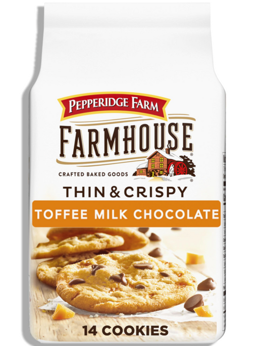 Pepperidge Farm Farmhouse Thin & Crispy Toffee Milk Chocolate Cookies 6.9oz