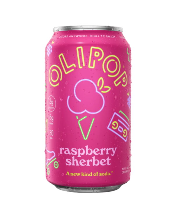 Olipop Prebiotic Soda Raspberry Sherbet 12oz