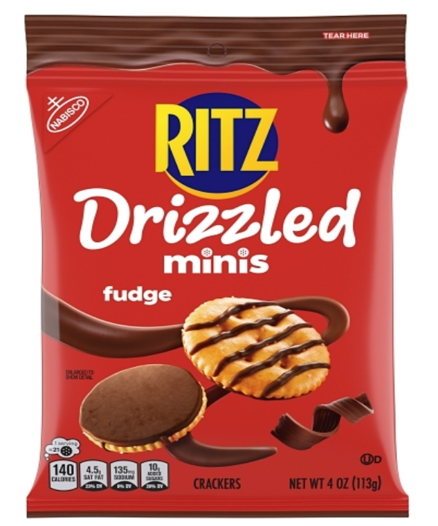 Ritz Drizzled Minis Fudge Crackers 4oz