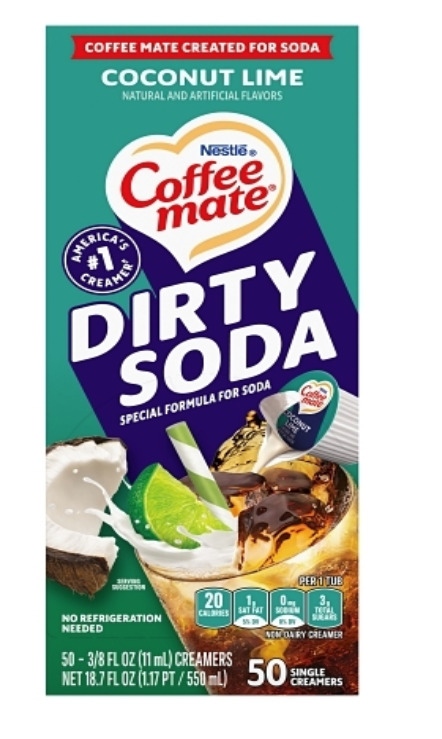 Coffee Mate Dirty Soda Coconut Lime Coffee Creamer 50ct
