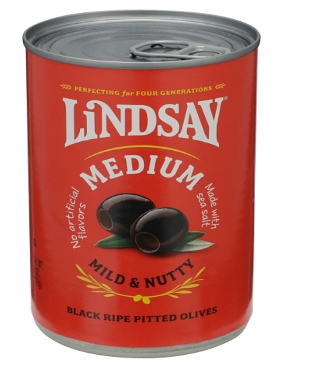 Lindsay Pitted Ripe Medium Domestic Olives Canned 6oz