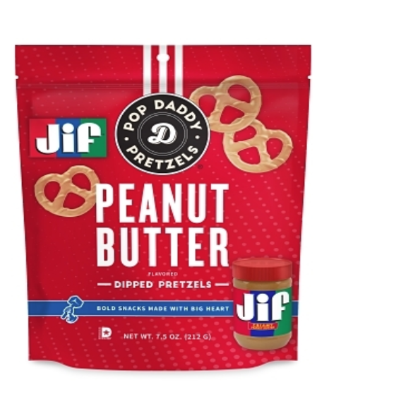 Pop Daddy Pretzels Jif Peanut Butter Dipped 7.5oz