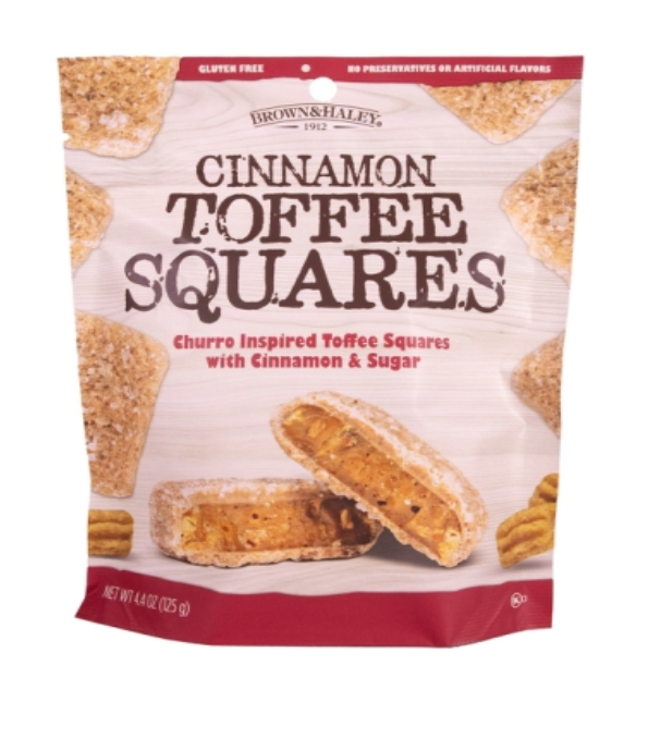 Roca Churro Inspired Cinnamon & Sugar Toffee Squares Pouch 4.4oz