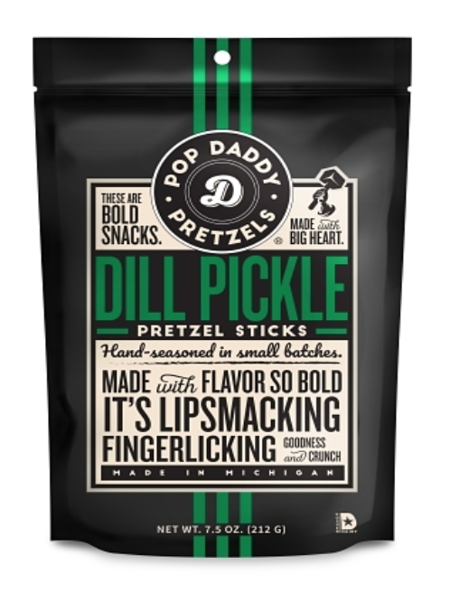 Pop Daddy Dill Pickle Seasoned Pretzel Sticks 7.5oz