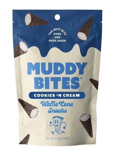 Muddy Bites Cookies N Cream Waffle Cone Bites 2.33oz