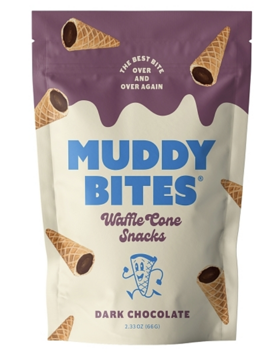 Muddy Bites Dark Chocolate Waffle Cone Snack 2.33oz