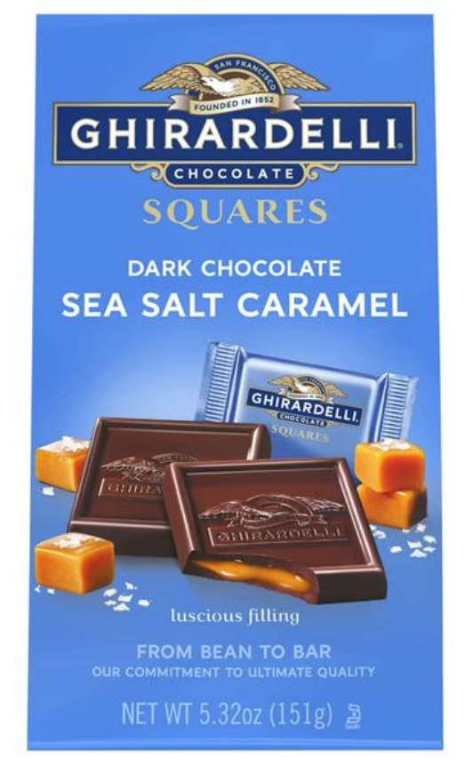 Ghirardelli Dark Chocolate Sea Salt Caramel Squares 5.3oz