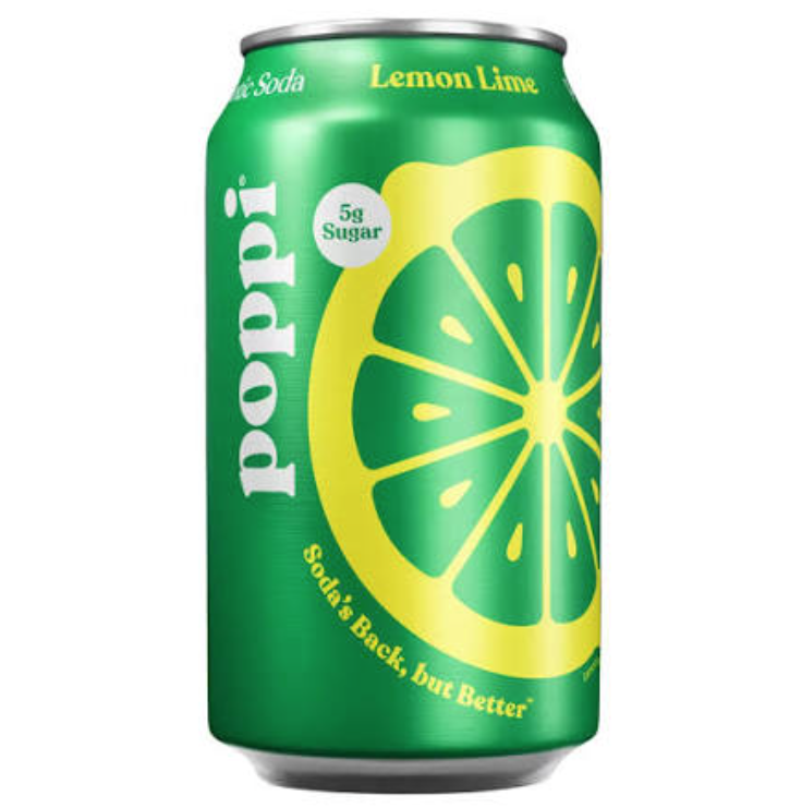 Poppi Lemon Lime Prebiotic Soda Can 12oz