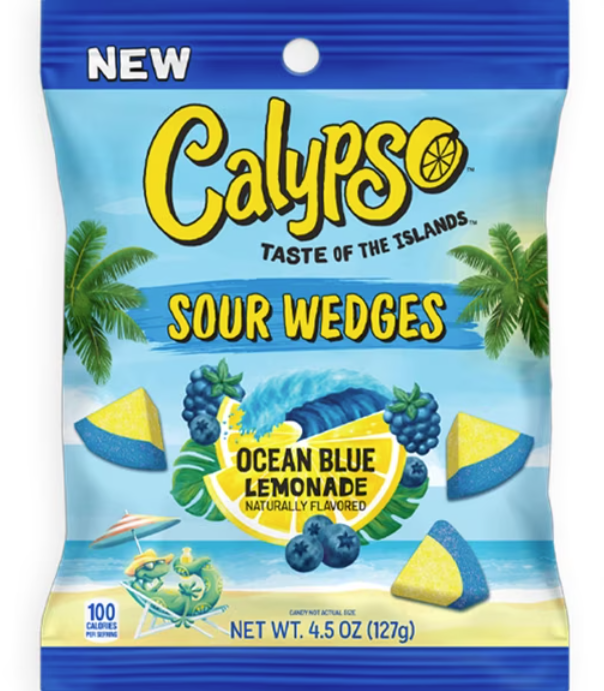 Calypso Sour Wedges Ocean Blue Lemonade 4.5oz