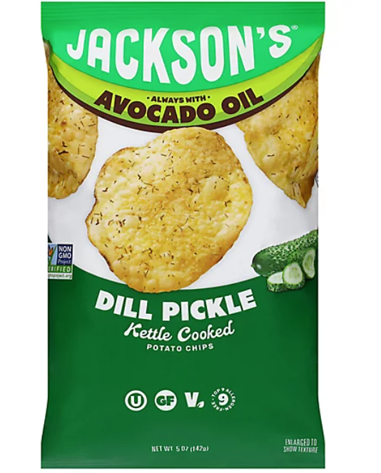Jackson's Dill Pickle Chips Made With Avocado Oil 5oz