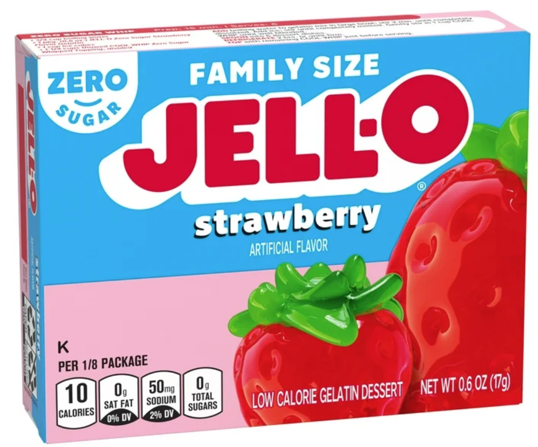 Jell-O Sugar Free Strawberry Gelatin Mix