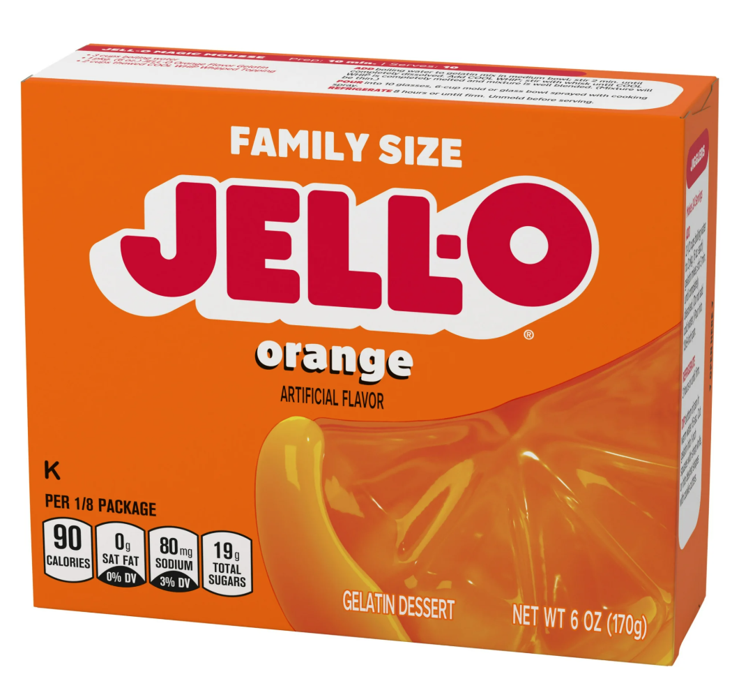 Jell-O Orange Gelatin Dessert Mix 6oz (BEST BY: FEB 2026)