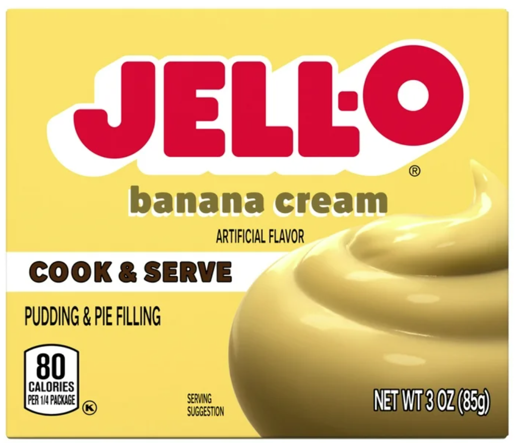 Jell-O Cook & Serve Banana Cream Pudding Mix 3oz (BEST BY: 27AUG25)