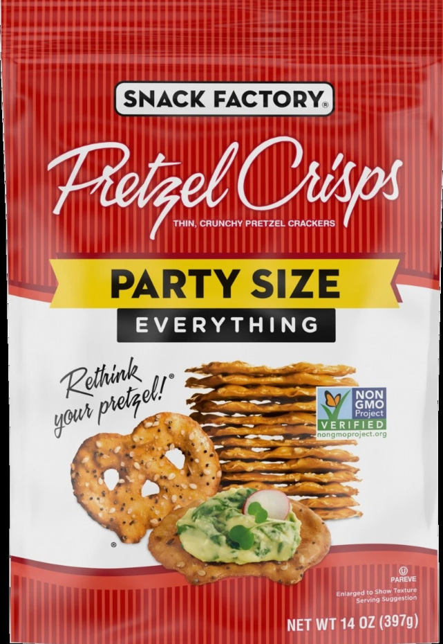 Snack Factory party size Everything Pretzel Crisps 14oz